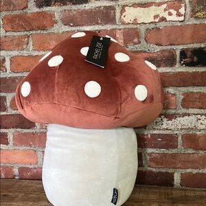 Rachel Zoe Brown and White Plush Cushion mushrooms